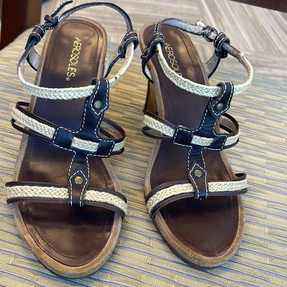 Aerosoles strappy wedge